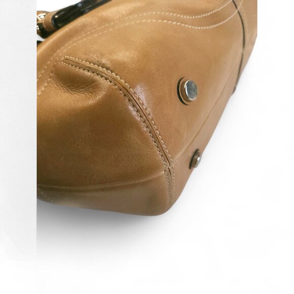 Vintage COACH Soho Flap Satchel in british tan - Picture 8 of 9